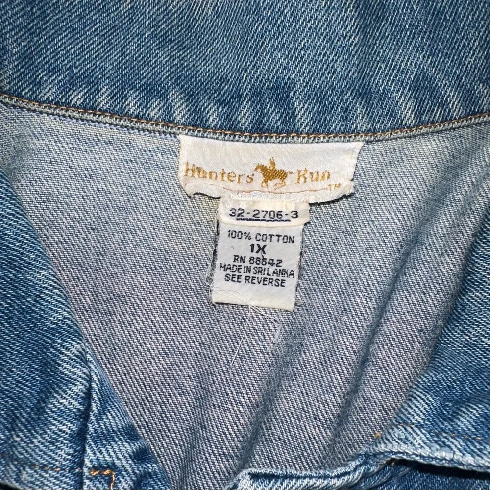 Vtg Hunter’s Run Denim Trucker Jacket Blue Classic Vtg Wash Button Front Sz‎ 1XL